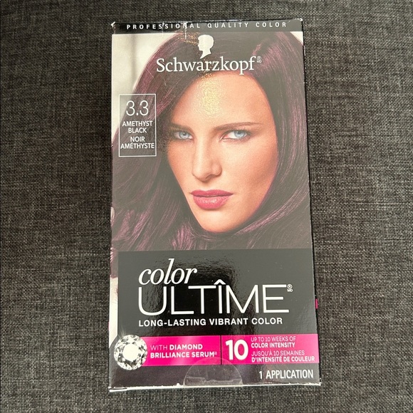 Schwarzkopf Other - NEW Sealed Schwarzkopf Color Ultime 3.3 Amethyst Black Hair Dye